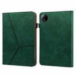 For Xiaomi Redmi Pad SE 8.7 Solid Color Stripe Embossed Leather Tablet Case(Green)