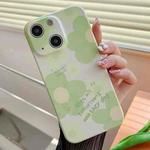 For iPhone 15 PC Phone Case(Green Flower)