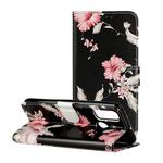 For Huawei P smart 2020 Colored Drawing Marble Pattern Horizontal Flip PU Leather Case with Holder & Card Slots & Wallet(Azalea)