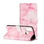 For Huawei P smart 2020 Colored Drawing Marble Pattern Horizontal Flip PU Leather Case with Holder & Card Slots & Wallet(Pink Marble)