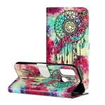 For Huawei P smart 2020 Colored Drawing Marble Pattern Horizontal Flip PU Leather Case with Holder & Card Slots & Wallet(Butterfly Wind Chimes)