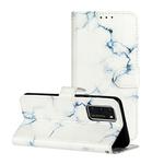 For Huawei P40 Colored Drawing Marble Pattern Horizontal Flip PU Leather Case with Holder & Card Slots & Wallet(White Marble)