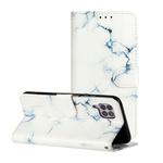 For Huawei P40 Lite Colored Drawing Marble Pattern Horizontal Flip PU Leather Case with Holder & Card Slots & Wallet(White Marble)