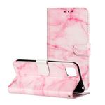 For Huawei Y5p Colored Drawing Marble Pattern Horizontal Flip PU Leather Case with Holder & Card Slots & Wallet(Pink Marble)