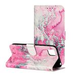 For Huawei Y5p Colored Drawing Marble Pattern Horizontal Flip PU Leather Case with Holder & Card Slots & Wallet(Pink Sea Water)