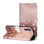 For Huawei Y8p / Enjoy 10s Colored Drawing Marble Pattern Horizontal Flip PU Leather Case with Holder & Card Slots & Wallet(Rose Gold)