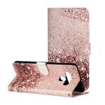 For LG Stylo 6 Colored Drawing Marble Pattern Horizontal Flip PU Leather Case with Holder & Card Slots & Wallet(Rose Gold)