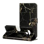 For LG Stylo 6 Colored Drawing Marble Pattern Horizontal Flip PU Leather Case with Holder & Card Slots & Wallet(Black Gold Marble)