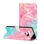For LG Stylo 6 Colored Drawing Marble Pattern Horizontal Flip PU Leather Case with Holder & Card Slots & Wallet(Pink Green Marble)
