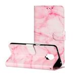 For Xiaomi Redmi Note 9 Pro Colored Drawing Marble Pattern Horizontal Flip PU Leather Case with Holder & Card Slots & Wallet(Pink Marble)