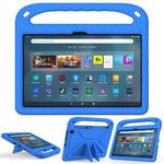 For Amazon Kindle Fire Max 11 Handle EVA Shockproof Tablet Case with Holder(Blue)