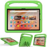 For Amazon Kindle Fire HD 10 2023 Handle EVA Shockproof Tablet Case with Holder(Green)