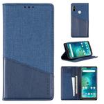 For Xiaomi Redmi 6 Pro MUXMA MX109 Horizontal Flip Leather Case with Holder & Card Slot & Wallet(Blue)