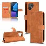 For Fairphone 5 Skin Feel Magnetic Flip Leather Phone Case(Brown)
