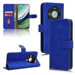 For Huawei Mate 60 Pro 5G Skin Feel Magnetic Flip Leather Phone Case(Blue)