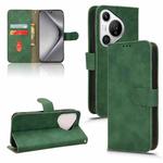 For Huawei Pura 70 Skin Feel Magnetic Flip Leather Phone Case(Green)