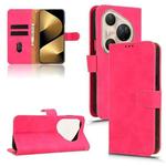 For Huawei Pura 80 Ultra 5G Skin Feel Magnetic Flip Leather Phone Case(Rose Red)