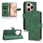 For Huawei Pura 80 5G Skin Feel Magnetic Flip Leather Phone Case(Green)