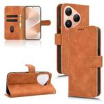 For Huawei Pura 80 5G Skin Feel Magnetic Flip Leather Phone Case(Brown)