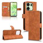 For Umidigi G9 5G Skin Feel Magnetic Flip Leather Phone Case(Brown)