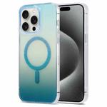 For iPhone 15 Pro Max Magic Diamond Blu-ray MagSafe Phone Case(White Blue Gradient)