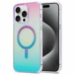 For iPhone 15 Pro Magic Diamond Blu-ray MagSafe Phone Case(Purple Blue Gradient)