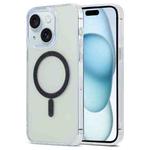 For iPhone 15 Plus Magic Diamond Blu-ray MagSafe Phone Case(Black)