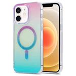 For iPhone 12 Magic Diamond Blu-ray MagSafe Phone Case(Purple Blue Gradient)