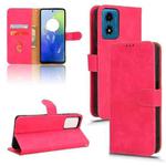 For Motorola Moto G04 / G24 Skin Feel Magnetic Flip Leather Phone Case(Rose Red)