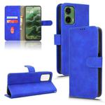 For Motorola Moto G35 Skin Feel Magnetic Flip Leather Phone Case(Blue)