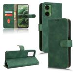 For Motorola Moto G35 Skin Feel Magnetic Flip Leather Phone Case(Green)