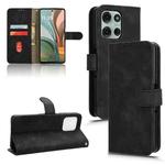 For Motorola Moto G75 5G Skin Feel Magnetic Flip Leather Phone Case(Black)