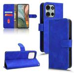 For Motorola Moto G75 5G Skin Feel Magnetic Flip Leather Phone Case(Blue)