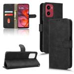 For Motorola Moto G05 / E15 Skin Feel Magnetic Flip Leather Phone Case(Black)
