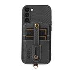 For Samsung Galaxy S23+ 5G ABEEL Carbon Fiber RFID Card Holder Phone Case(Black)