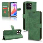 For Honor X6a Global Skin Feel Magnetic Flip Leather Phone Case(Green)