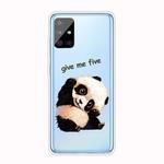 For Samsung Galaxy A71 Shockproof Painted TPU Protective Case(Tilted Head Panda)