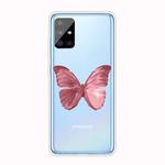For Samsung Galaxy A71 Shockproof Painted TPU Protective Case(Red Butterfly)