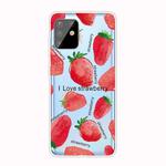 For Samsung Galaxy A81 / Note 10 Lite Shockproof Painted TPU Protective Case(Love Strawberry)