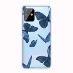 For Samsung Galaxy A81 / Note 10 Lite Shockproof Painted TPU Protective Case(Blue Butterfly)