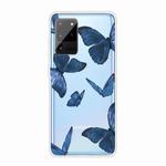 For Samsung Galaxy Note 20 Shockproof Painted TPU Protective Case(Blue Butterfly)
