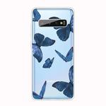 For Samsung Galaxy S10 5G Shockproof Painted TPU Protective Case(Blue Butterfly)