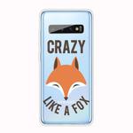For Samsung Galaxy S10 5G Shockproof Painted TPU Protective Case(Fox Head)