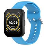 For Amazfit Bip 5 Silicone Replacement Watch Band, Size:L Size(Sky Blue)