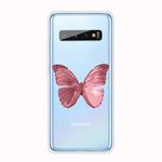 For Samsung Galaxy S10+ Shockproof Painted TPU Protective Case(Red Butterfly)
