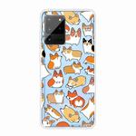 For Samsung Galaxy S20 Ultra Shockproof Painted TPU Protective Case(Corgis)