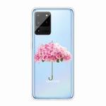 For Samsung Galaxy S20 Ultra Shockproof Painted TPU Protective Case(Flower Umbrella)