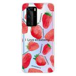 For Huawei P40 Shockproof Painted TPU Protective Case(Love Strawberry)