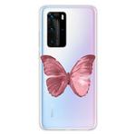 For Huawei P40 Shockproof Painted TPU Protective Case(Red Butterfly)