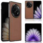 For OPPO Find N5 PU Leather PC Phone Case(Brown)